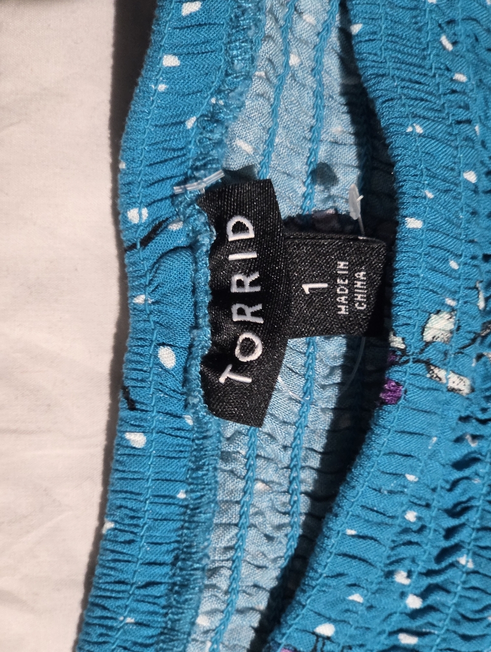 torrid Teal Floral Smocked Dress - Picture 10 of 10
